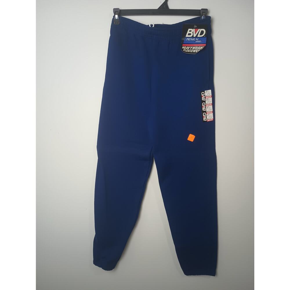 Vtg BVD Premium Series Heavyweight Fleecewear Blue Sweatpants‎ Men's Medium NWT